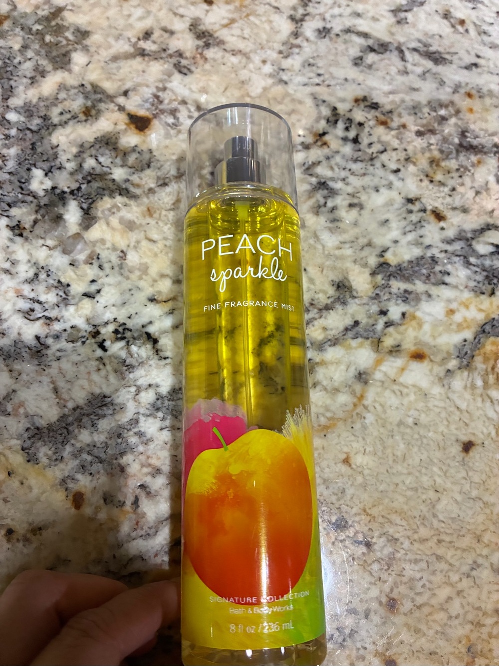 Bath & Body Works Peach Sparkle Body Mist - Yellow, Orange, Pink